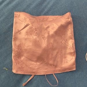 shein lace up tube top